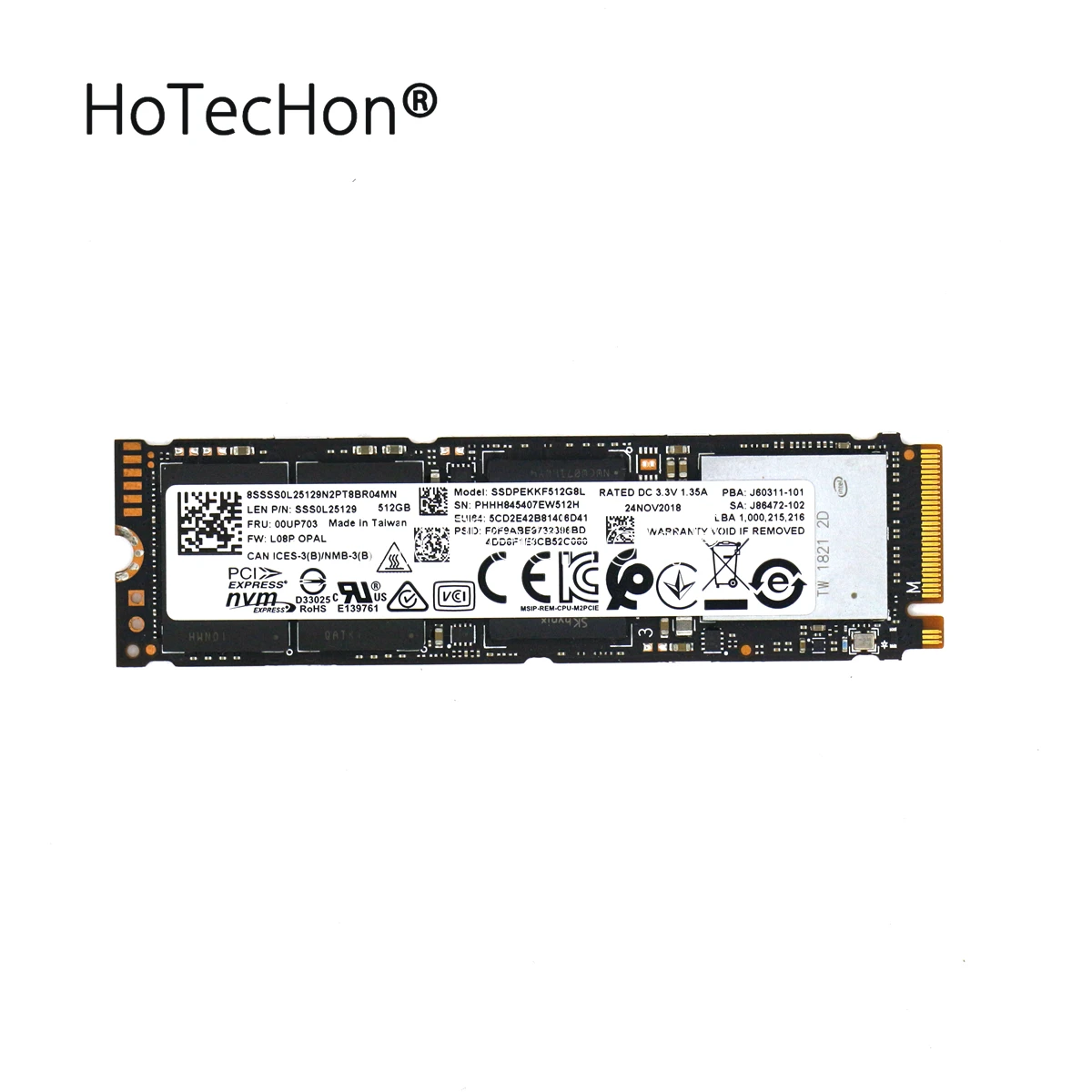 

00UP703 - Genuine NVMe 512GB M.2 PCIe 3x4 2280 SSD Solid State Drive SSDPEKKF512G8L for Lenovo