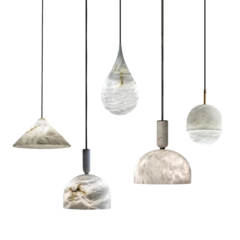 Home Deco Marble Collection LED Hanging Lamps Ceiling Chandelier Lighting Lustre Suspension Luminaire Lampen for Dinning Room