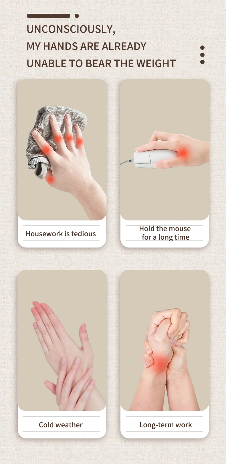 Professional Hand Massager Finger Wrist Palm Relaxation Device with Airbag Compr