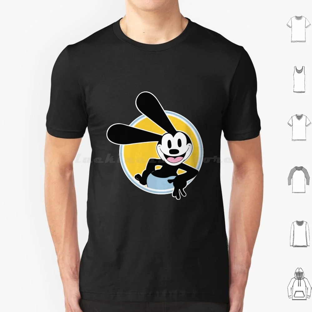 Oswald The Lucky Rabbit I Love This T Shirt Big Size 100% Cotone Oswald Il Coniglio Fortunato I Love This
