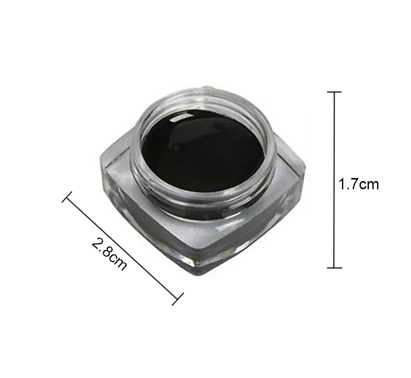 1PC Waterproof Gel Eyeliner Mini Eyeliner Gel Cream With Brush Makeup Cosmetic Black Waterproof Eye Liner Pen 4