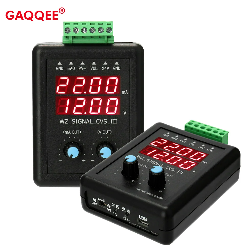 Signal Generator, Signal Generator Kit, Current Voltage Simulator-0-22mA 24V Signal Generator Current Voltage Adjustable Transmitter Calibrator Signal Source Constant Current Source Simulator