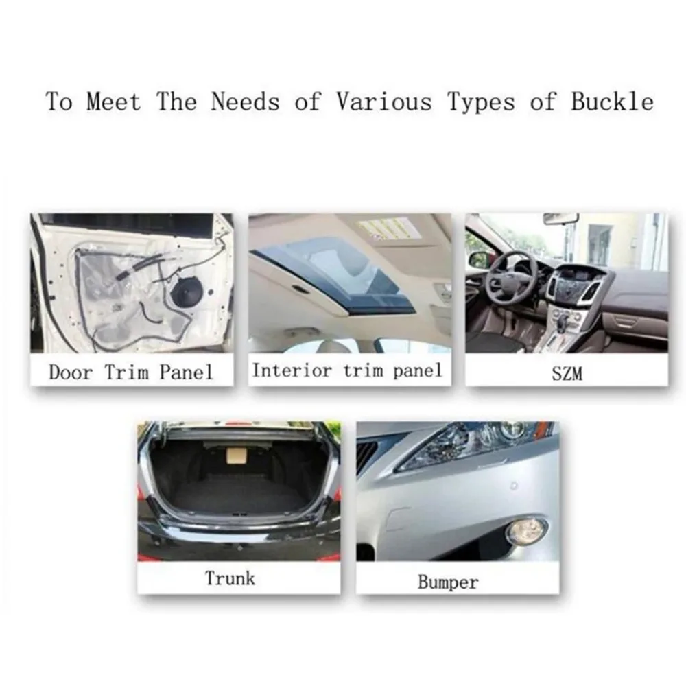 Car Clips Fastener Screws Kit Bumper Plastics Fender Push Pin Rivet Door Trim Panel Retainer 100pcs