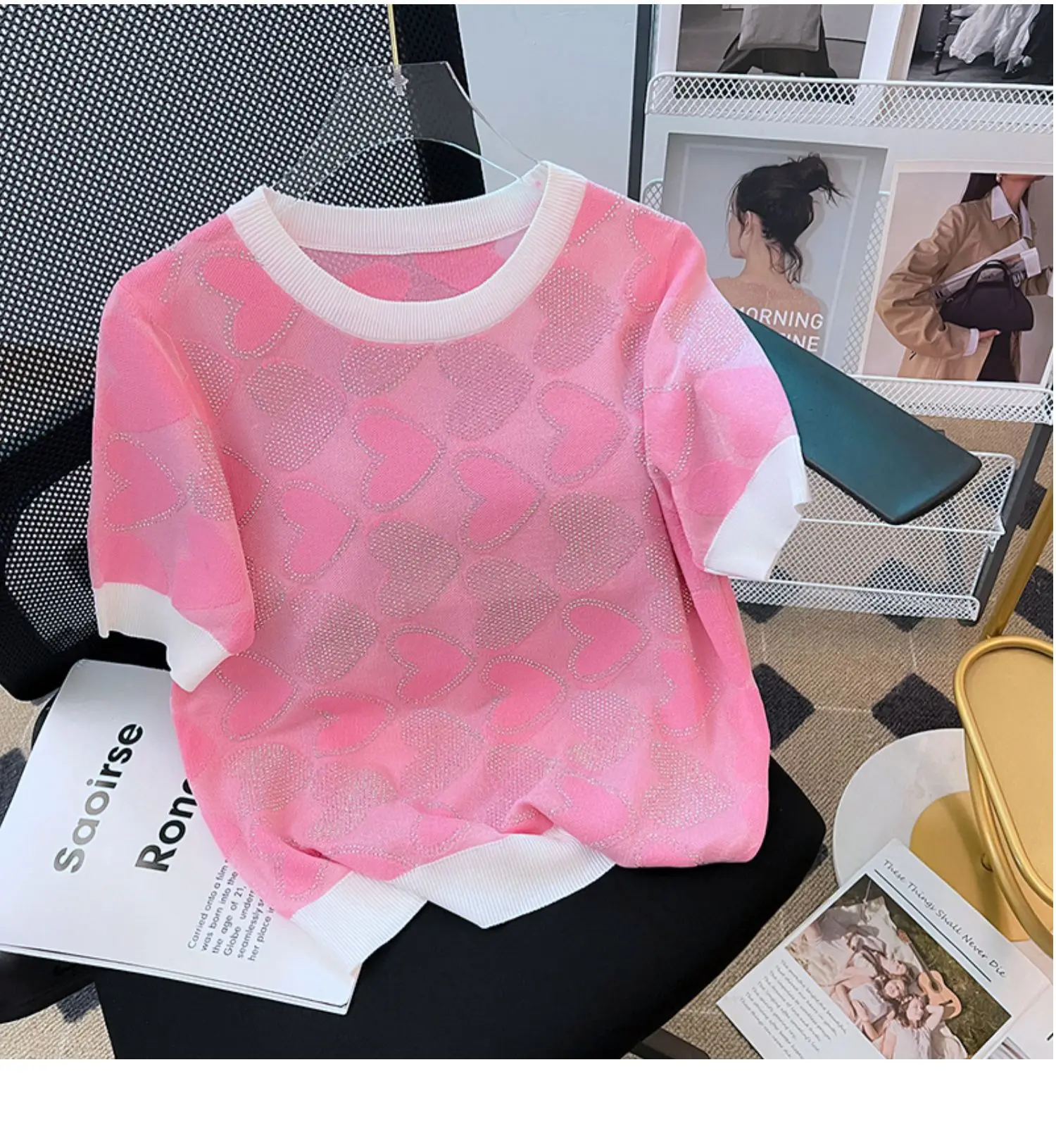 Sweaty Letter Printed Knitted Women 2 Piece Set Short Sleeve Crop Top Bodycon Hip Skirts Matching Set 2023 Office Lady Outfits pet lamb sweaty handshake 1 cd