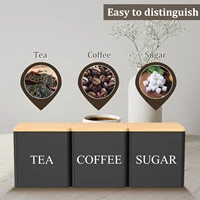 3Pcs Coffee Bean Storage Tea Sugar Canister Coffee Bean Splitting Bottle Storage Coffee Sealing Can Kitchen Coffee Accessories 3