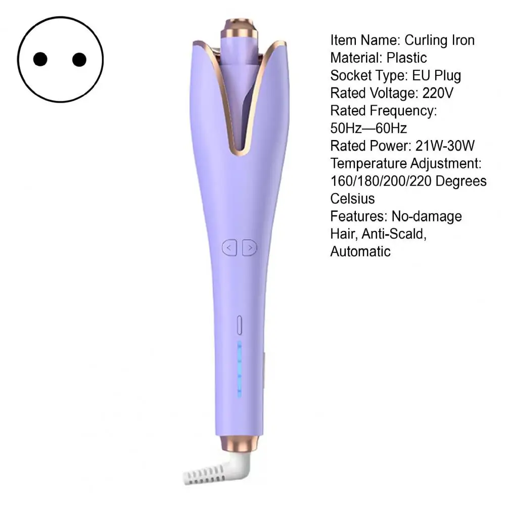 Description Picture 4 of itemDouble-layer Insulated Curling Iron Fast Heating Automatic Hair Curling Iron with 4 Temperatures Adjustable Anti-scald Wavy