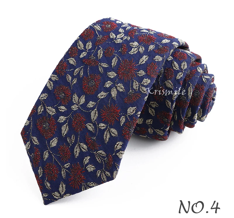 Neuheit Floral Welle Imitation Stickerei Krawatte Für Männer Frauen Business Hochzeit Party Luxus Blume Krawatte Bräutigam Kragen Zubehör – Detail 6