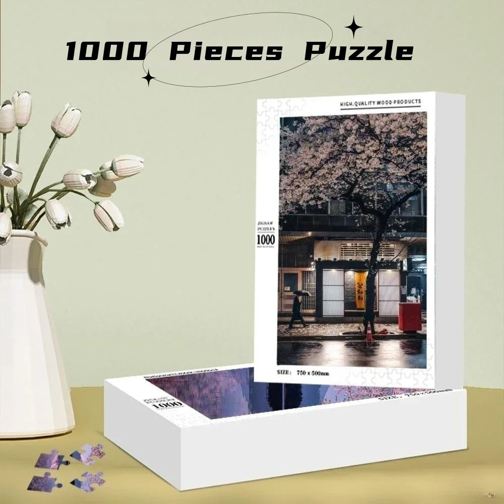 MaxRenard Wooden Jigsaw Puzzle 1000 Pieces for Adults Japan The Deer of Nara Family Game  Christmas Gift 6