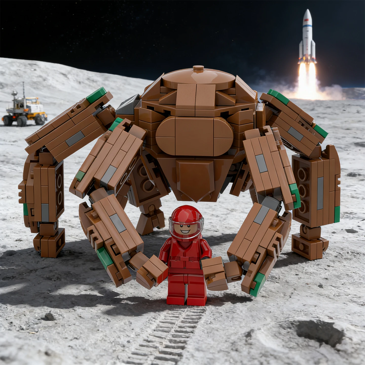 Rocky Monster Assemble Posable Brick Toy - Building Blocks for Kids and Fans, Inspired by Hails Mary Movie