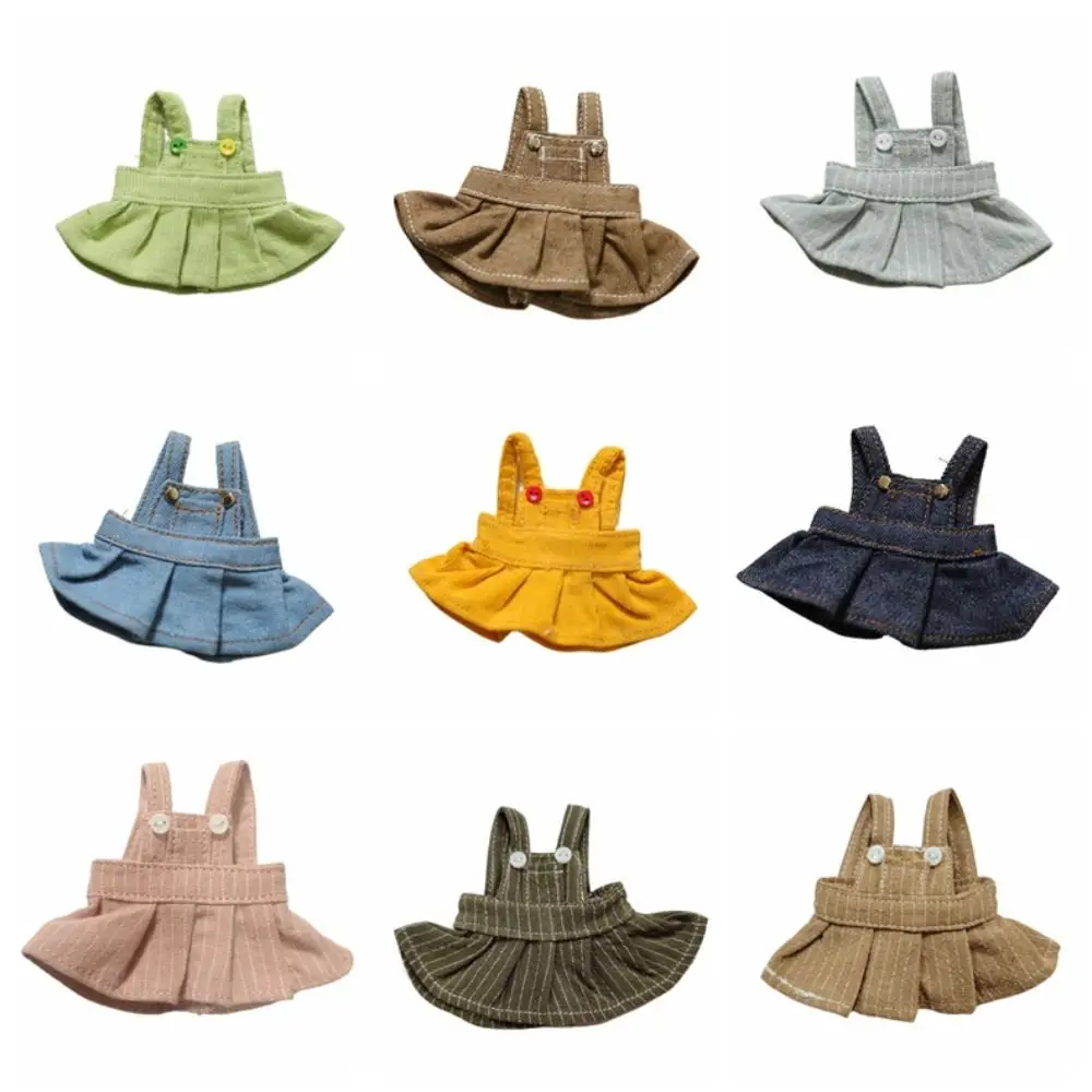 Diy Dress Suspender Dress Clothes Accessories Denim Dress for 12cm Mini Bear Clothes Dress DIY Cute Costume Game