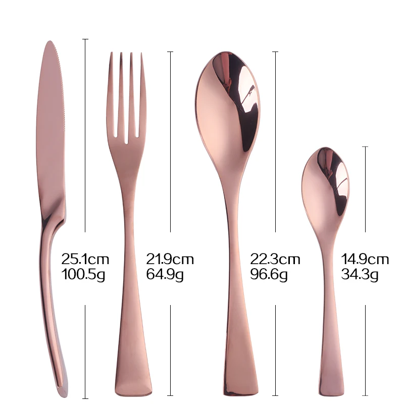 Cutlery set western style cutlery set stainless steel cutlery set 4Pcs purple cutlery set stainless steel blue dinnerware set knife fork table fork black tableware