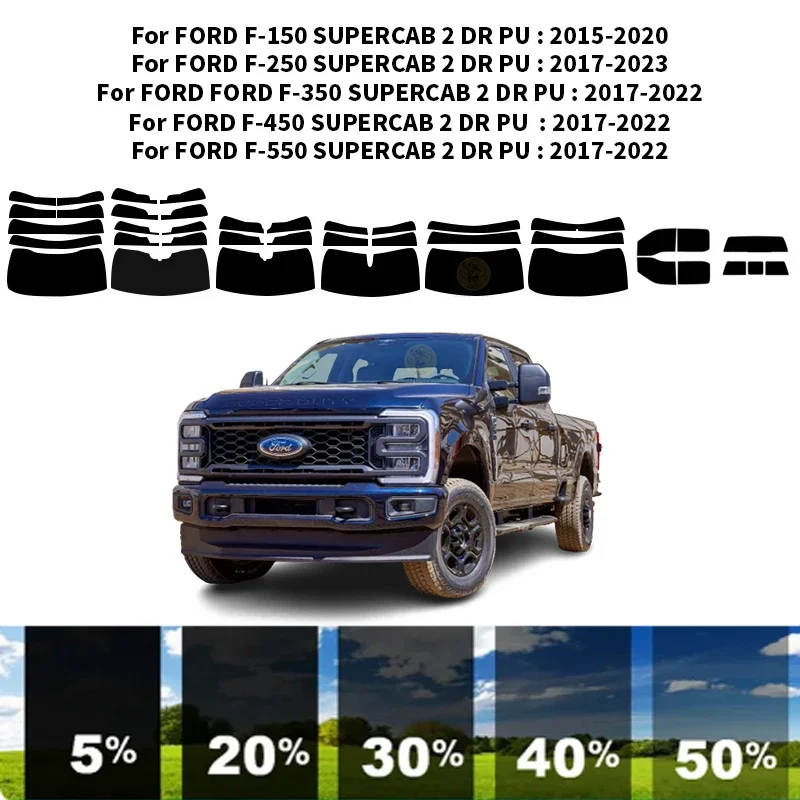 

Precut nanoceramics car UV Window Tint Kit Automotive Window Film For FORD F-450 SUPERCAB 2 DR PU 2017-2022