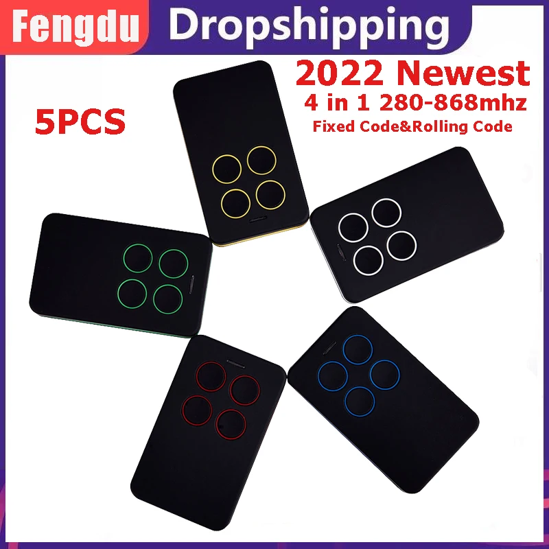 ElectraRemoteControl5PCSGarageDoorControllerMultiFrequency280