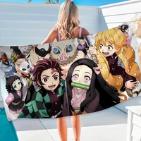 Demon Slayer Beach Towel For Kids Personalized Bath Towel Pool Towel Vacation Gift Picnic Towel Party Gift 1