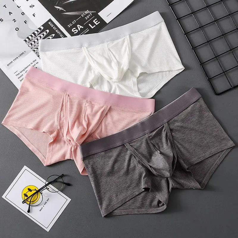 Men's Underwear Mid-Low Waist Separation Sexy Space Capsule Breathable Youth Sports Comfortable Boys Boxer Shorts Boxershorts