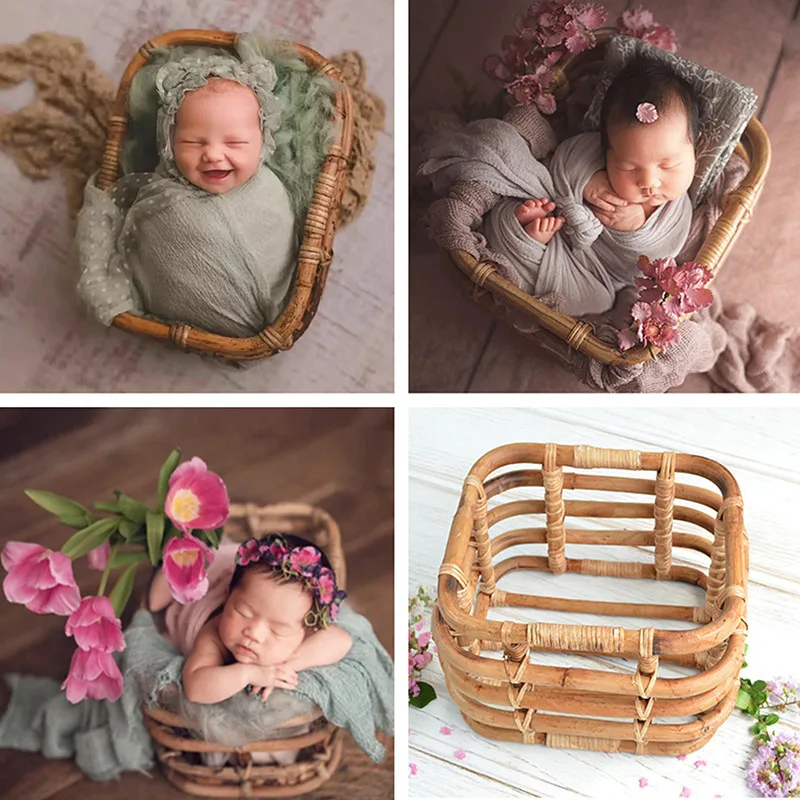 Puntelli Per Fotografia Neonato Baby Photo Bed Cany Box Puntelli Per Posa Infantile Full-Moon Baby Shooting Accessori