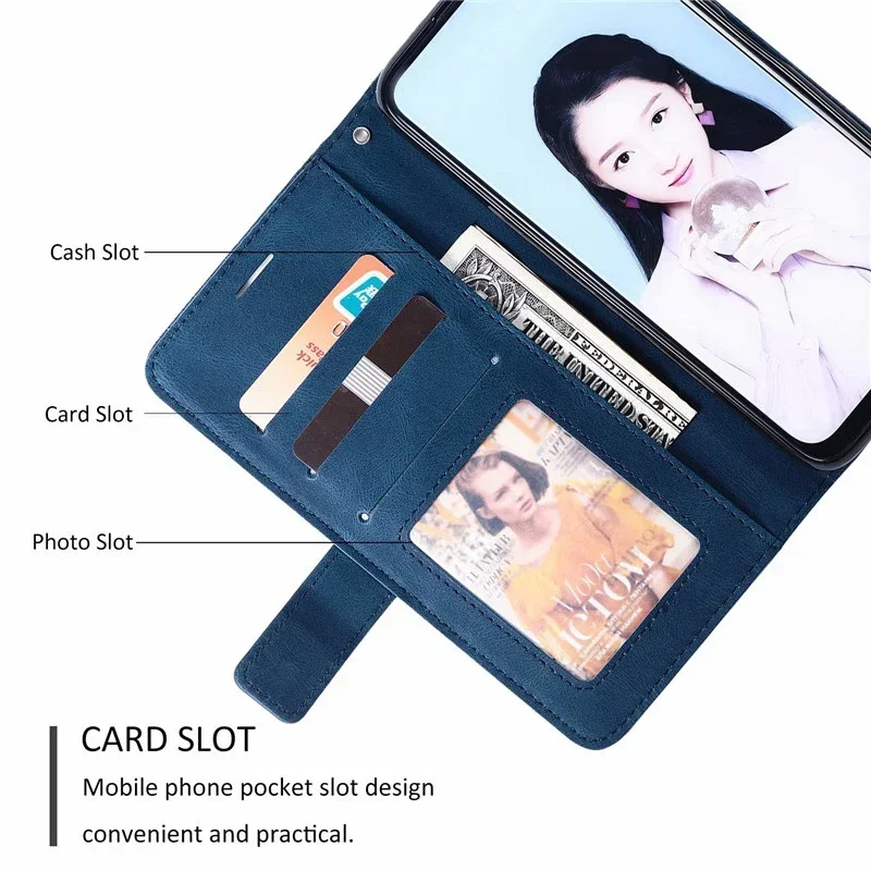 Premium Flip Leather Wallet Phone Case with Stand Holder