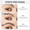 QIC Four-Claw Sketch Eyebrow Pencil Black Brown Gray Liquid Eye Brow Pencil Waterproof Long Lasting 3d Microblading Eyebrow Pen 4