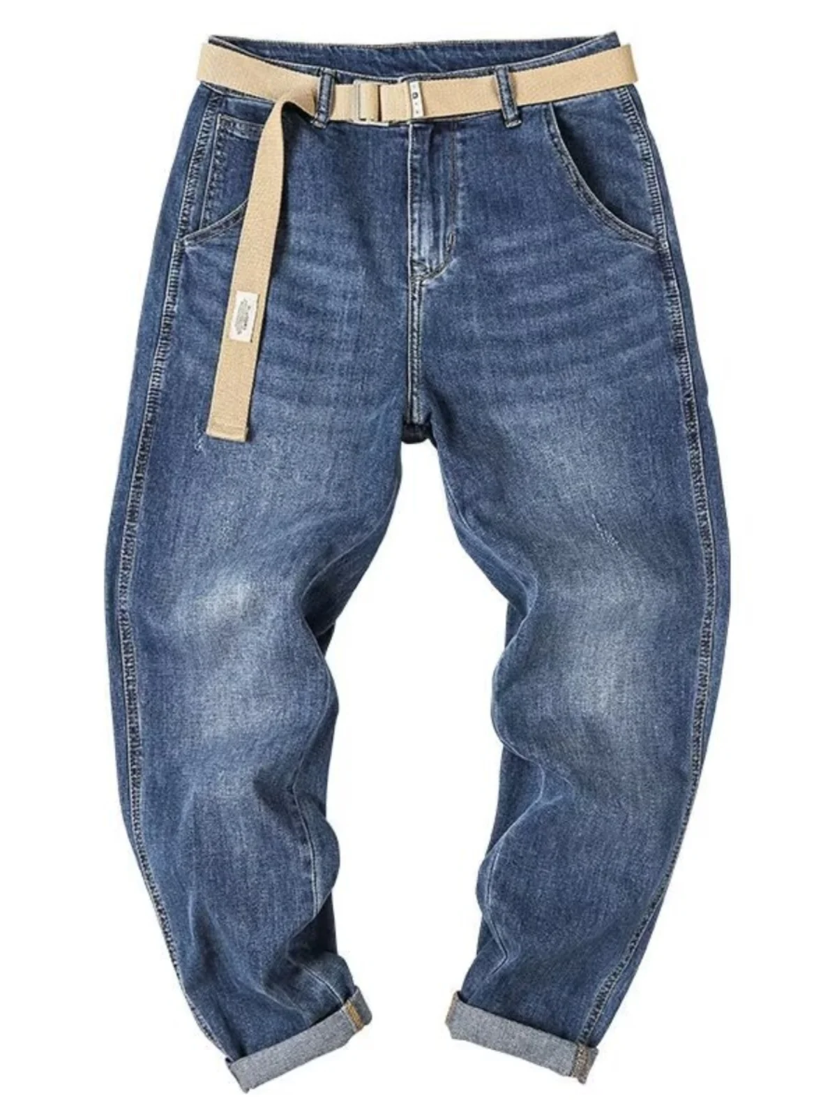 Men's Straight Leg Casual Jeans Spring Autumn Sle 2025 Workwear Trousers Faionable Urban Youth Long Pants Durable