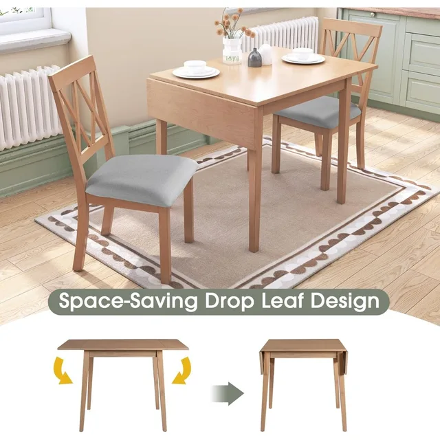 3-Piece Wooden Dining Set 4