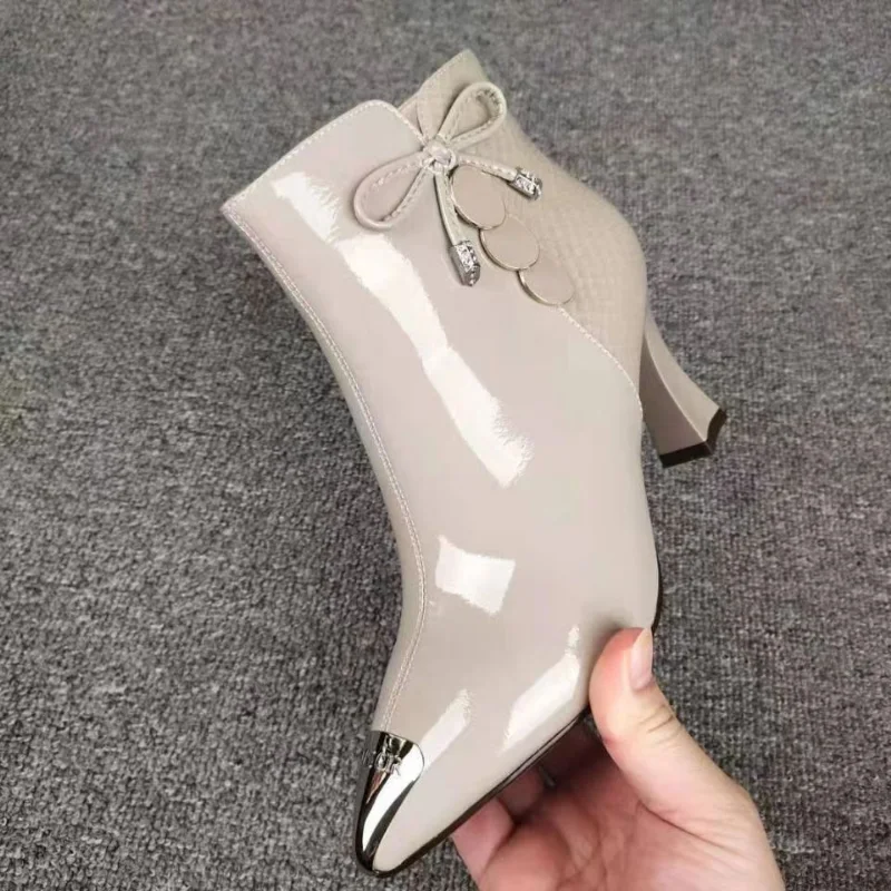 Women's Wedge Boots Short Boots Lace-Up Boots Women's Fashion Women's Boots Heel Retro Short Boots Pointed Toe Botas  2023