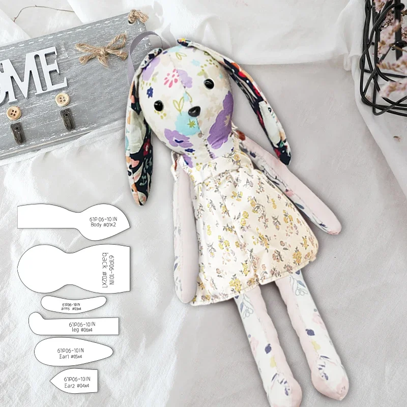 Leather Craft Template Sewing Template NUBECOM 6pcs Rabbit Making Mold Acrylic Templates Handcraft Rabbit Doll Quilting Template DIY Molds Decoration Gifts Sewing Tool