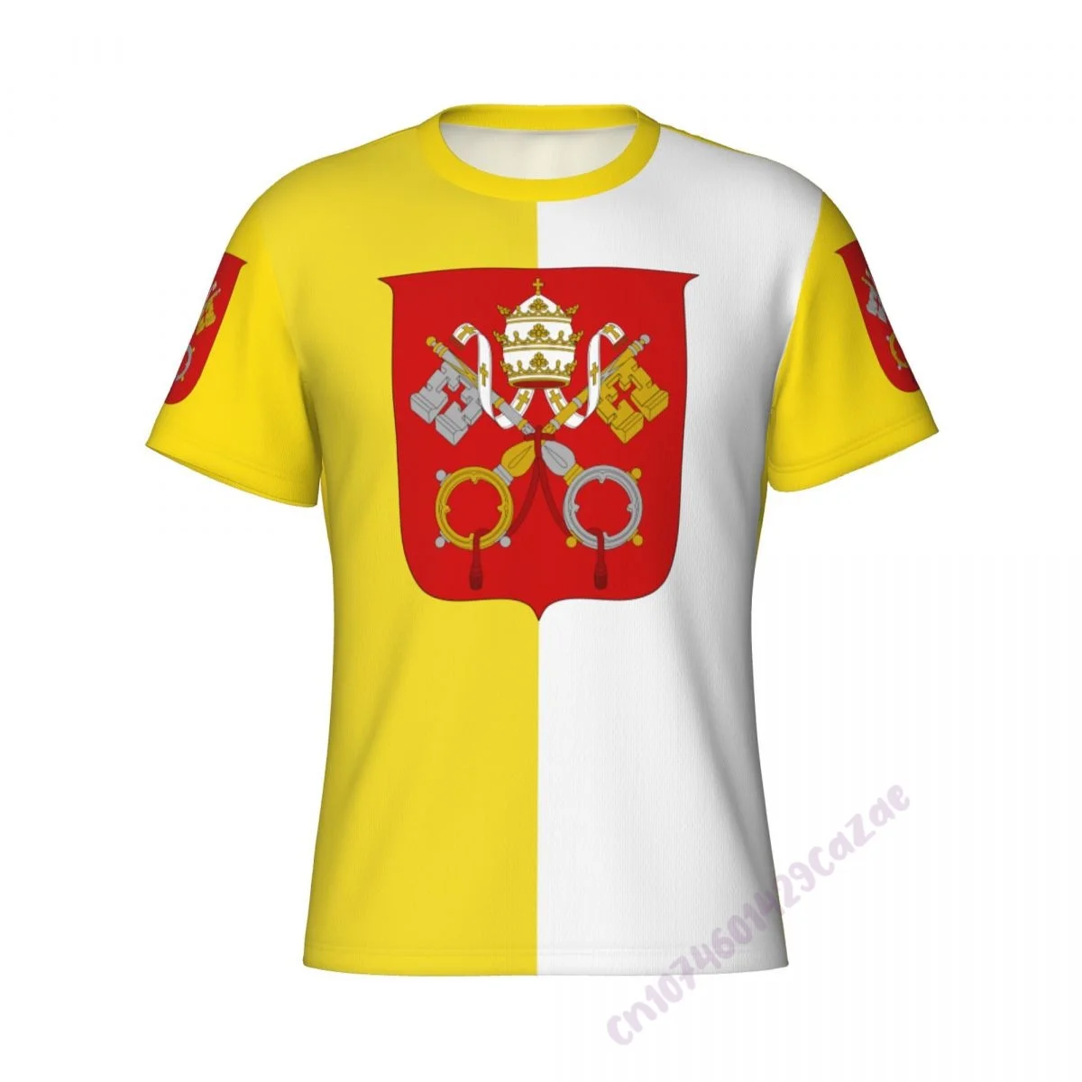 

Vatican City Flag 3D T-shirt Men Running Sport Skinny Short Tee Shirt Male Gym Fitness Bodybuilding Workout Tops Clothing