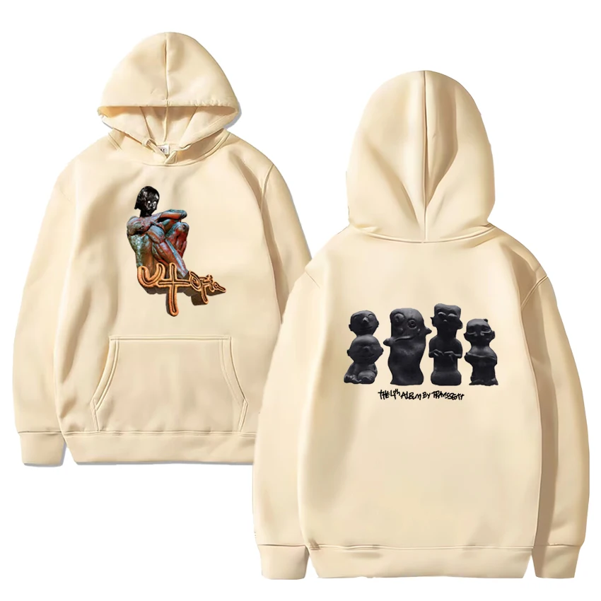 2024 Rapper Cactus Jack Utopia Album Print Hoodie Men Women Gothic harajuku Sweatshirt Vintage Casual Oversized Fleece Hoodies