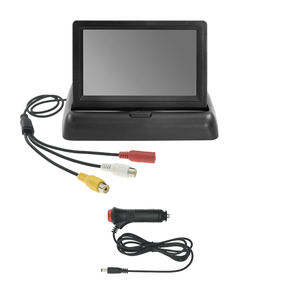 Monitor Auto 4,3 Pollici Con Telecamera Di Retrovisione – Display TFT LCD Per Parcheggio, Adatto A Camper E Furgoni - 2