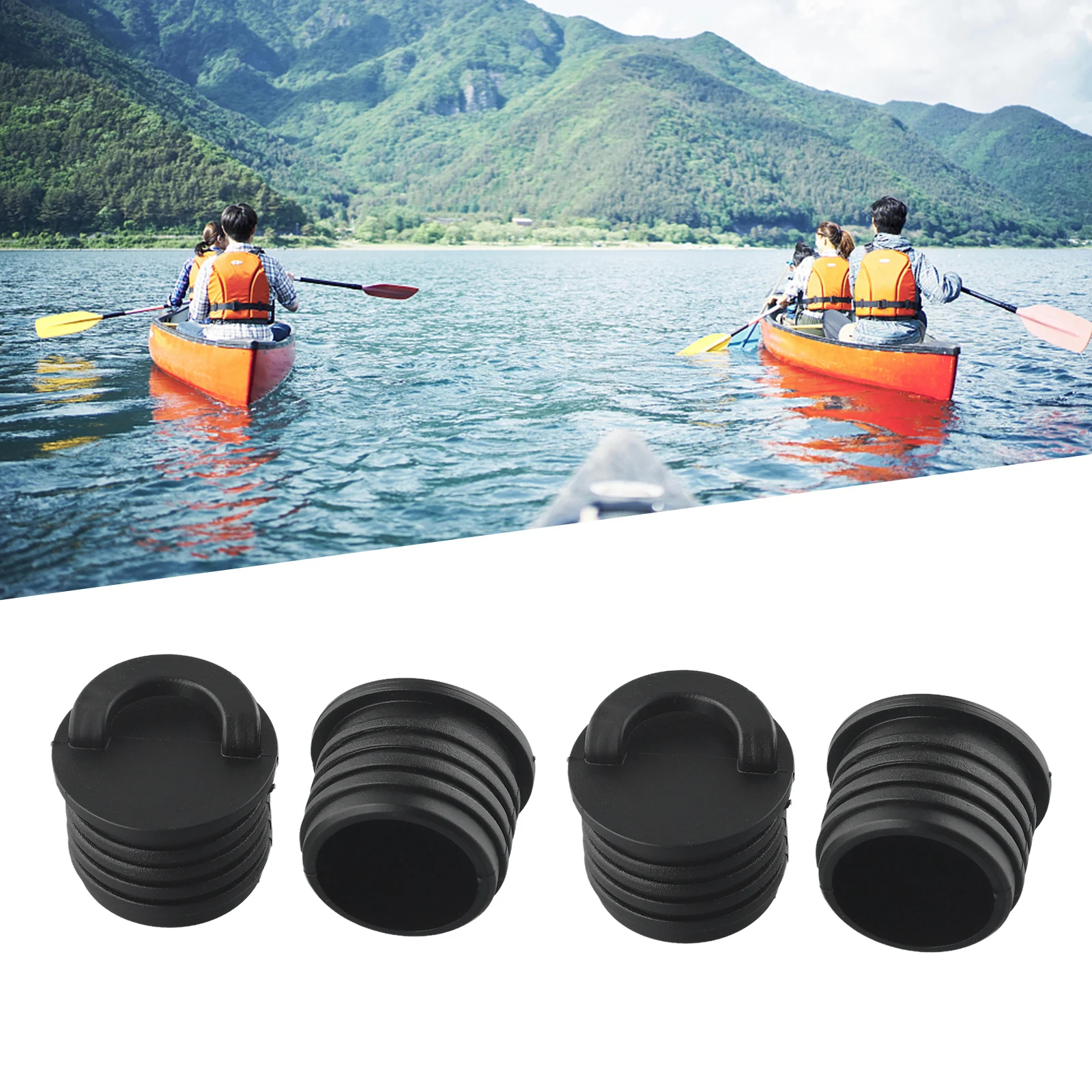 

4pcs Kayak Drain Plugs For Fill Most Drain Holes Drain Holes Plugs Accessories Black Nylon Boat Accessories
