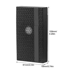 Sleek Portable Cigarette Case for Slim Cigars - Durable Protective Holder for 20 Slim Cigarettes (Black)