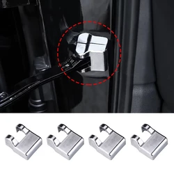 4 - Piece Carbon Fiber Car Door Limiting Stopper Covers - Waterproof Accessories (Silver)