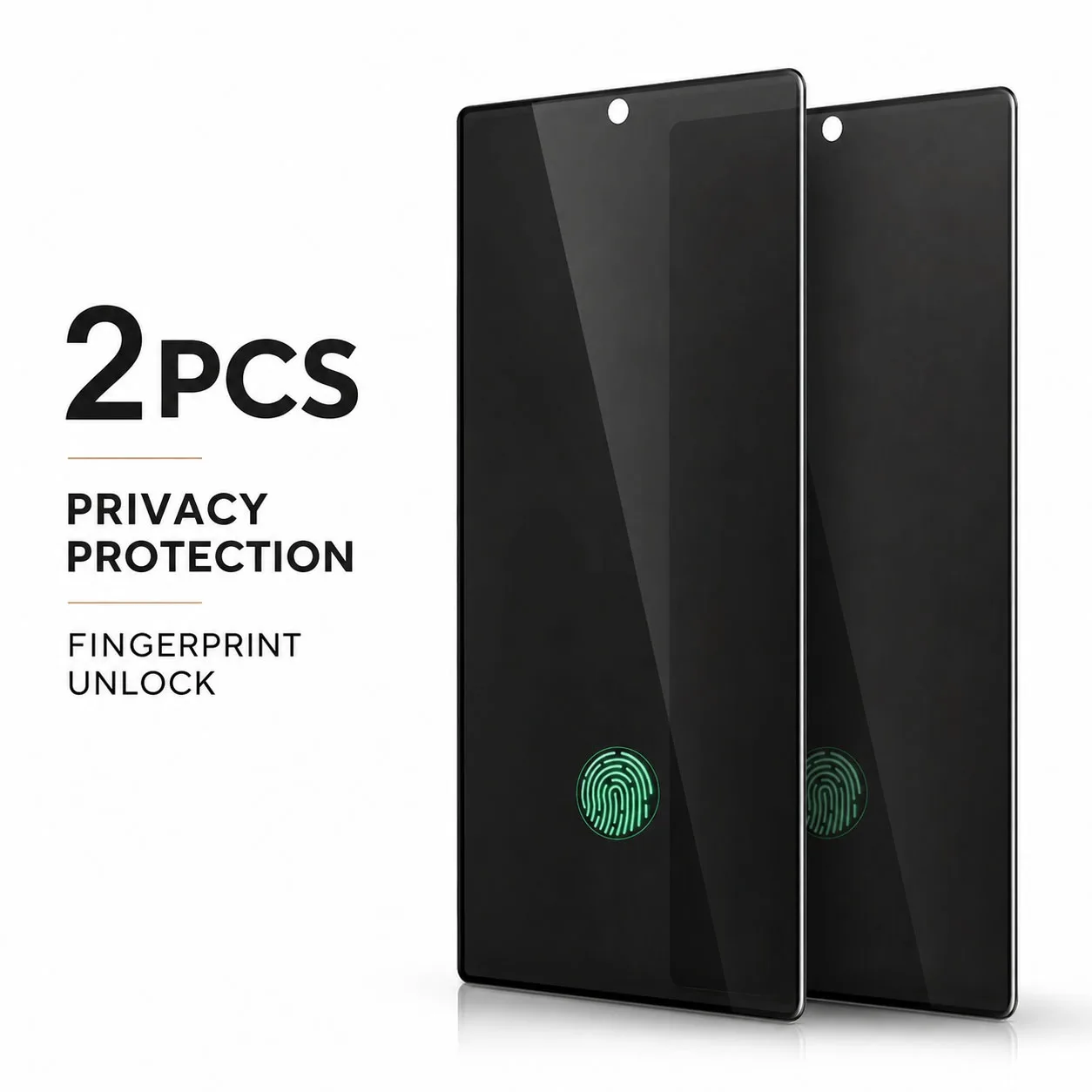 Dual Pack Privacy Tempered Glass Screen Protectors with Anti-Peeping Technology