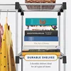 Double Rod Freestanding Closet Organizer, Silver 4