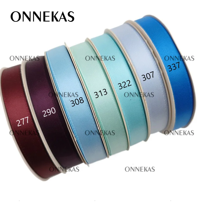 1/2" 13mm Double Face Satin Ribbon Tape Polyester Double Sided Silky Ribbon Crafts