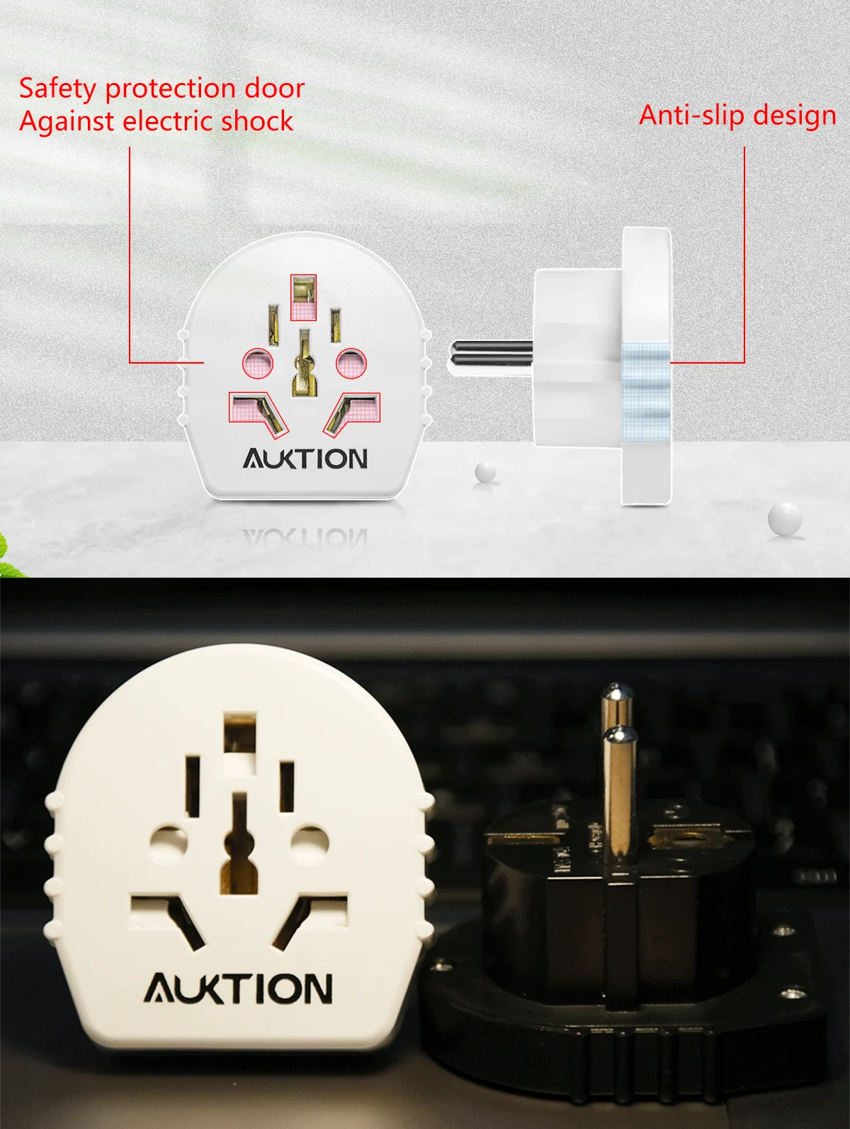 Power Plug Adapter 16A 250V EU Converter AU UK CN US To EU Europe Plug Travel Adapter