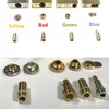 5 in 1/Set Durable Brass Copper Nozzle Refill Butane Gas Adapter For Dupont Lighter Yellow/Red/Green/Blue Caps Easy To Use 1