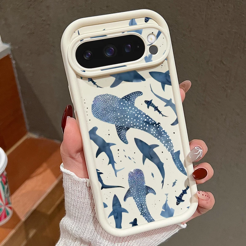 Summer Ocean Turtle Dolphin Print Shockproof Soft Phone Case