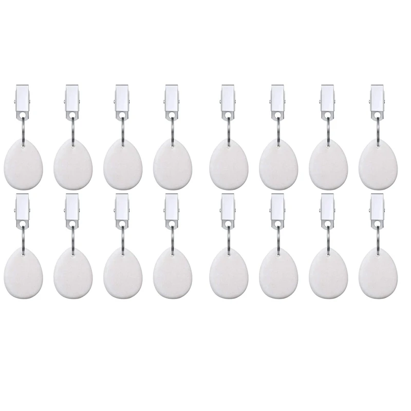 

16Pcs Tablecloth Weights Teardrop Table Cover Weights Metal Clip Tablecloth Pendant Stone Table Weights Hangers