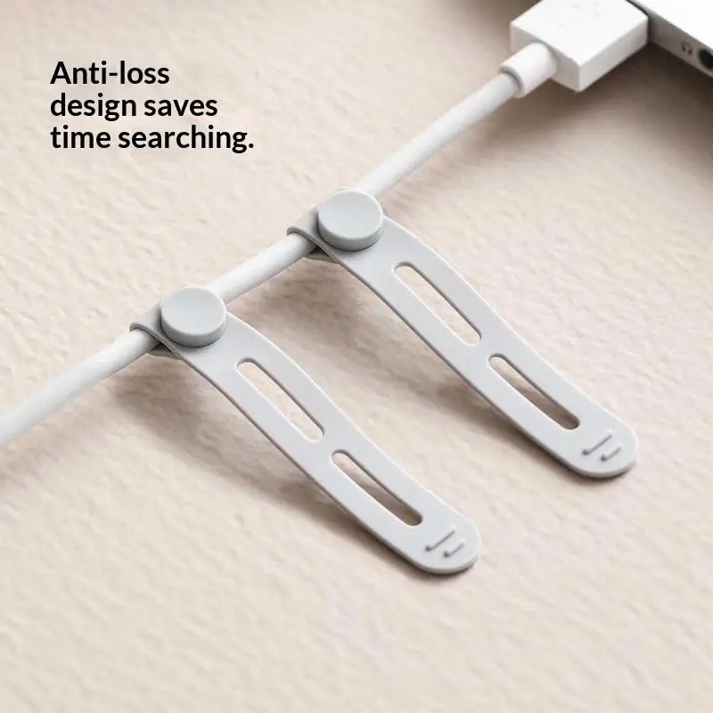 10 PCS 크리 에이 티브 실리콘 케이블 정리 도구 데이터 케이블 헤드폰 케이블 보관 충전 케이블 정렬 다기능 와인더 스트랩