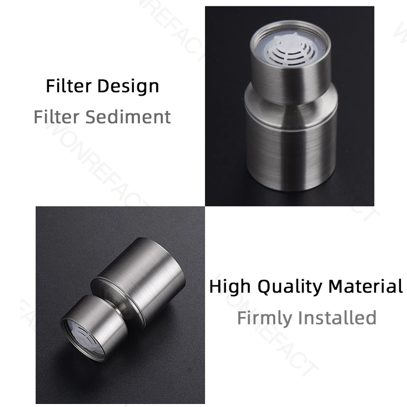Bathroom Household Faucet Nozzle Rotating Head Aerator Water-saving Splash-proof Brass Tap Spray Extender Sink  Faucet Bubbler 5