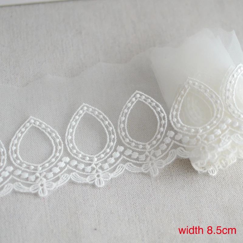 

19 ярдов, сетка из газовой ткани для вышивки, хлопковая нить, кружевная отделка, кружевная ткань, ткань для рукоделия, аксессуары для шитья одежды