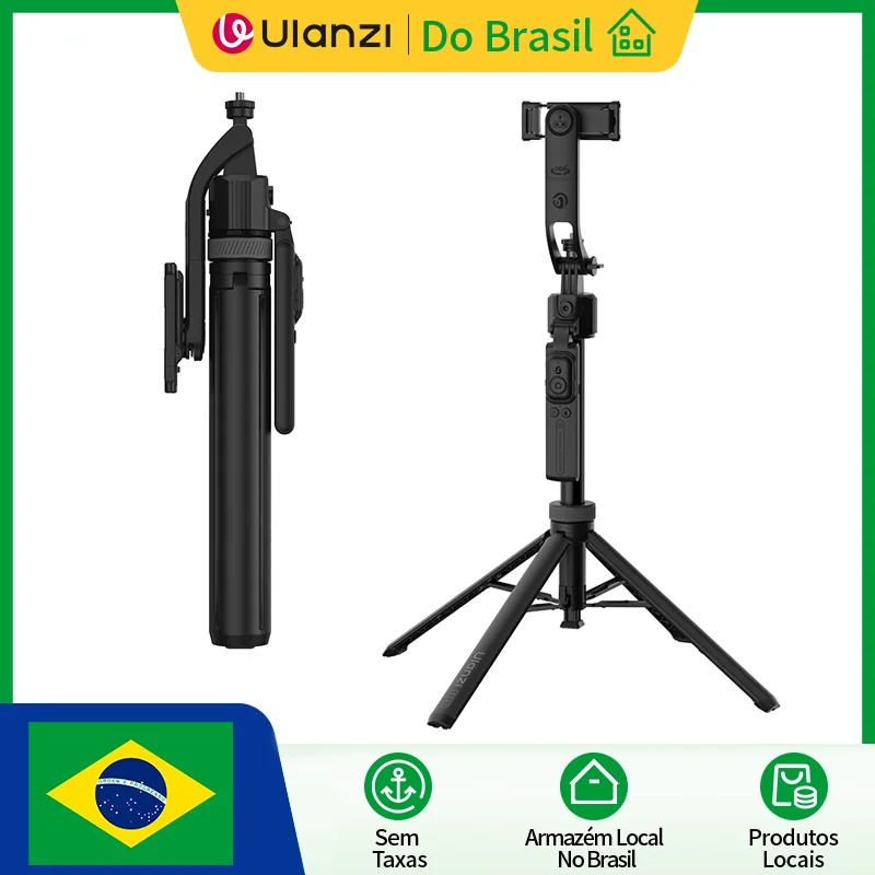 Ulanzi tt23 1.63m tripé de telefone com rastreamento automático, bastão de selfie com controle remoto de 10m, tripé de perna qual para câmera smartphone