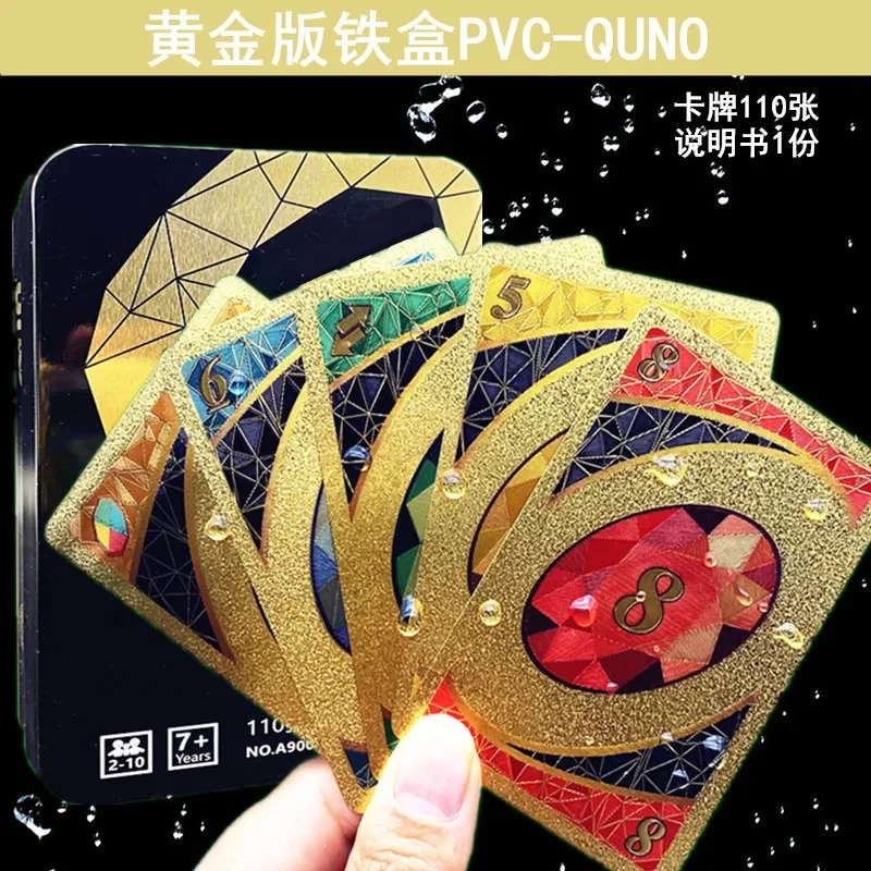 PVC Waterproof QUNO Board Games Family Party Playing Cards Table Games Fun Entertainment Educational Toys for Chilren Adult Gift images - 6