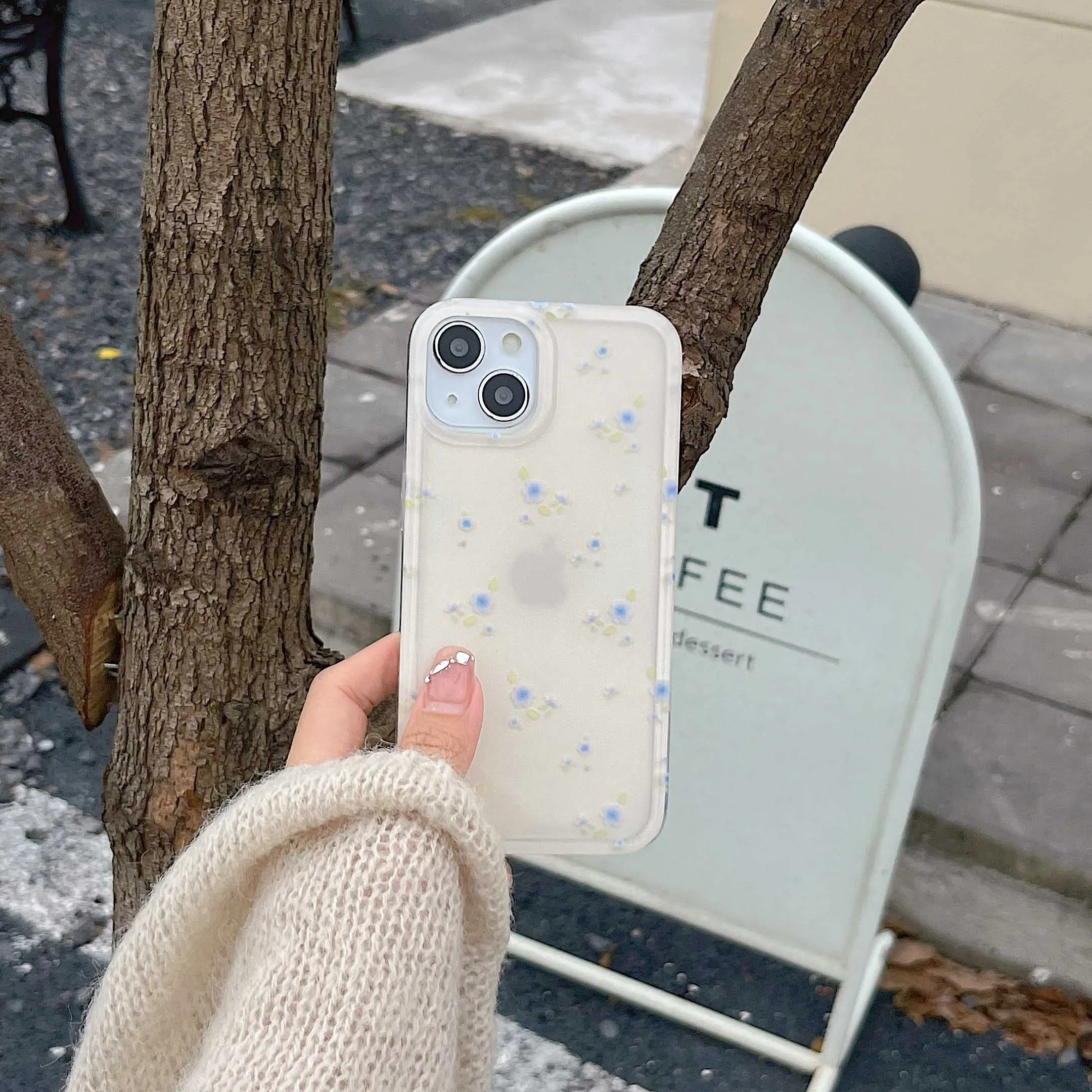 INS Korea Minimalist Flower iPhone Case