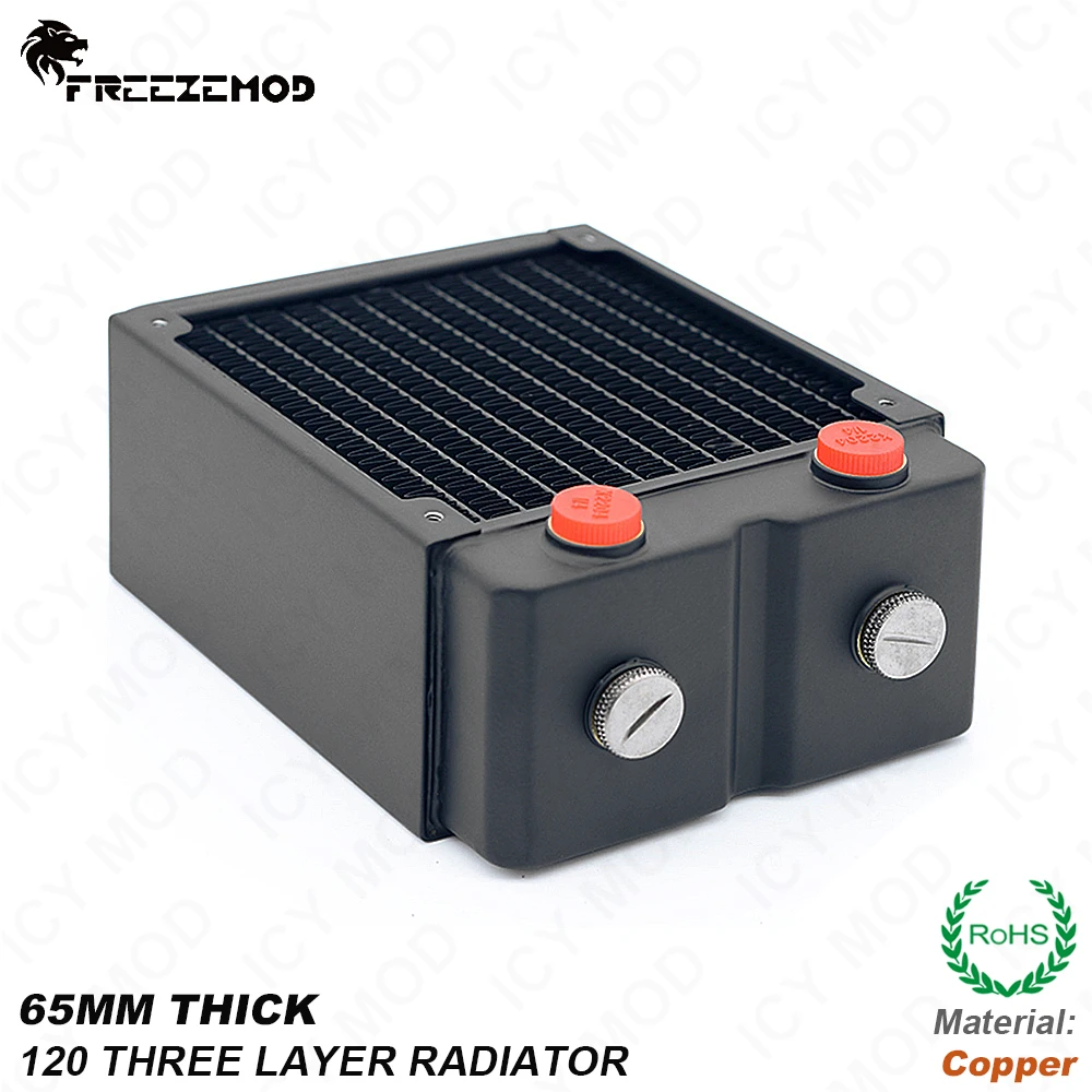 Zemod-water Cooling Radiator 65 mm 120 mm Camadas Dissipador de Calor de Cobre Grosso Certificado Rohs Tsrp65-wp120