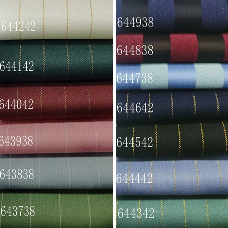 New anti-wrinkle gold line wide stripe fashion fabric Spring and autumn small outer suit pants vest professional clothing