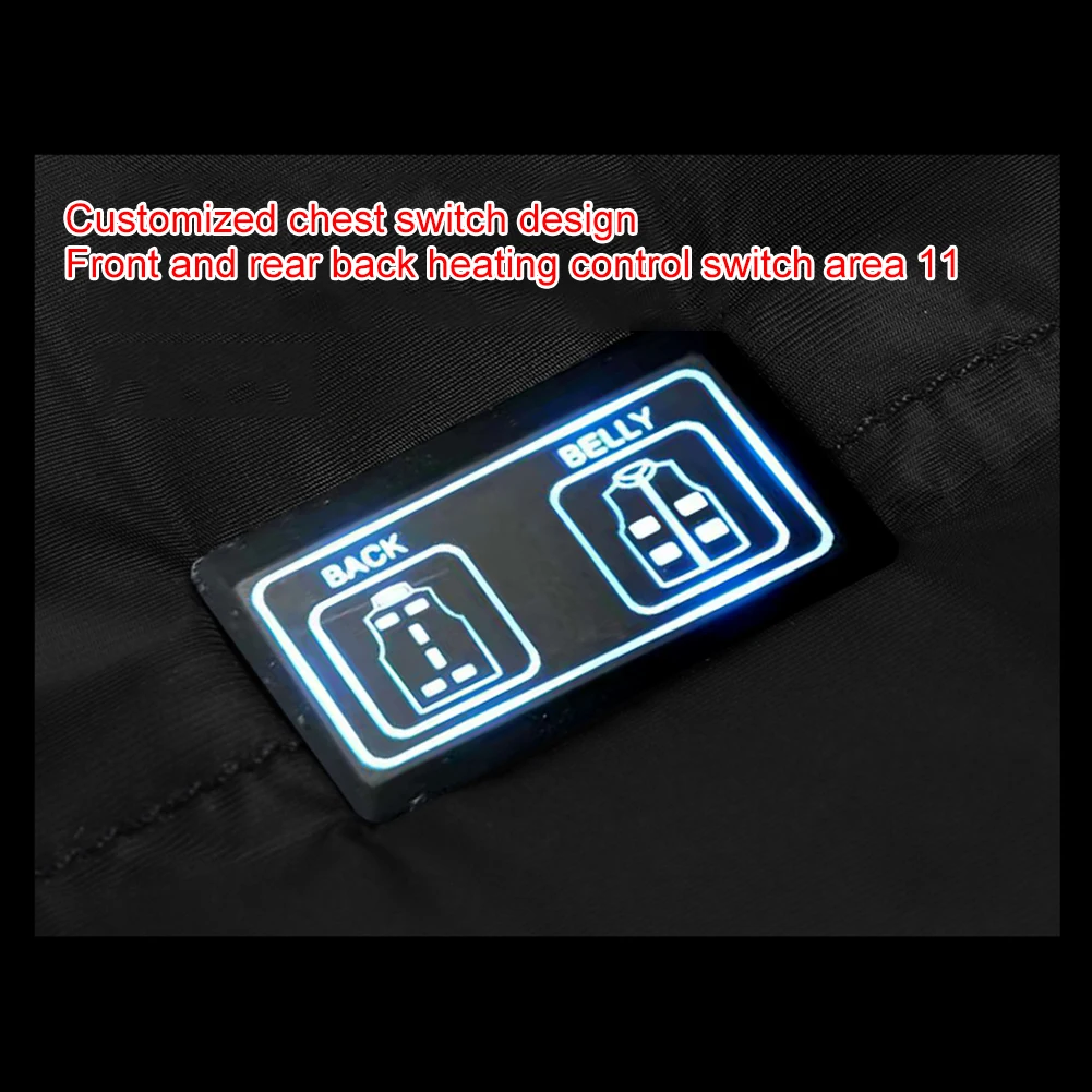 Winter Heat Vest 11 Places Zones Washable Outdoor Heating Jacket Splicing Electric Heated Vest Thermostatic heated jacket