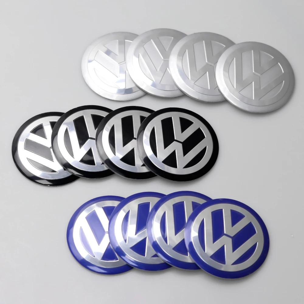Car Wheel Center Hub Caps 4PCS 60MM 63MM 68MM for Volkswagen VW GTI R Golf Polo Tiguan Passat