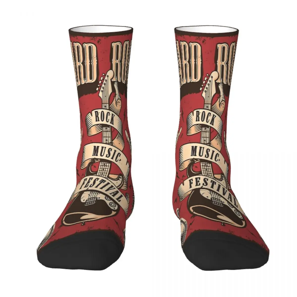 

Retro Skull Hard Rock Music Festival Rock N Roll Socks Male Mens Women Summer Stockings Harajuku